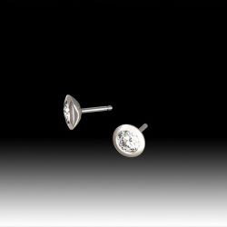 Boucles d'oreilles puce diamants clos