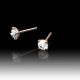 Boucles d'oreilles diamants 4 griffes rondes