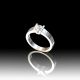 Bague solitaire demi-clos