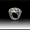 Bague grillage argent