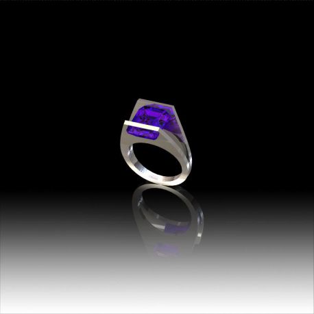 Bague Amethyste tension