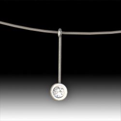 Pendentif diamant 0.10cts serti clos pendant