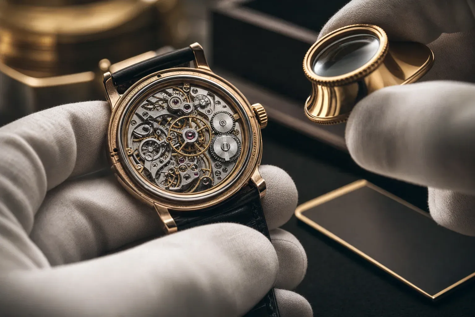Contrôle d’une montre homme d’occasion en joaillerie